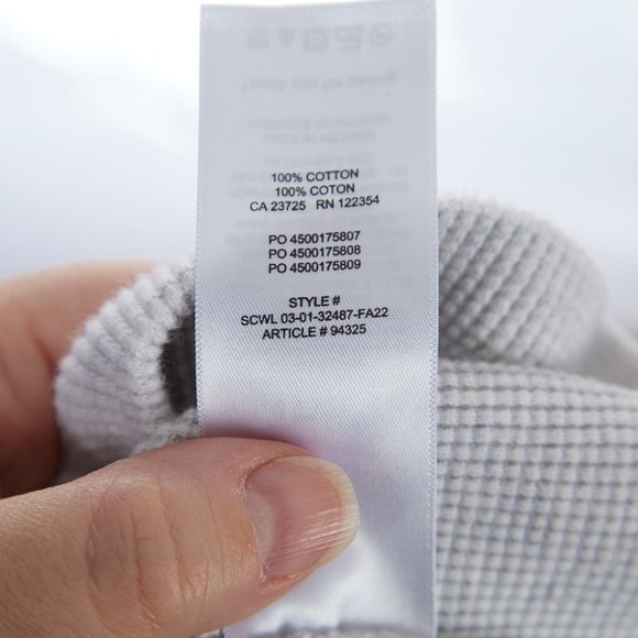 TNA Aritzia Gray Cotton Waffleknit Sweater Women's Size Small - Picture 10 of 10